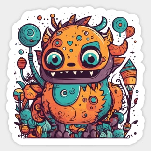 A Colorful World of Doodle Monsters Sticker